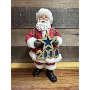 1999 Possible Dreams Clothtique Santa Greeting The Millenium 713213 In Box